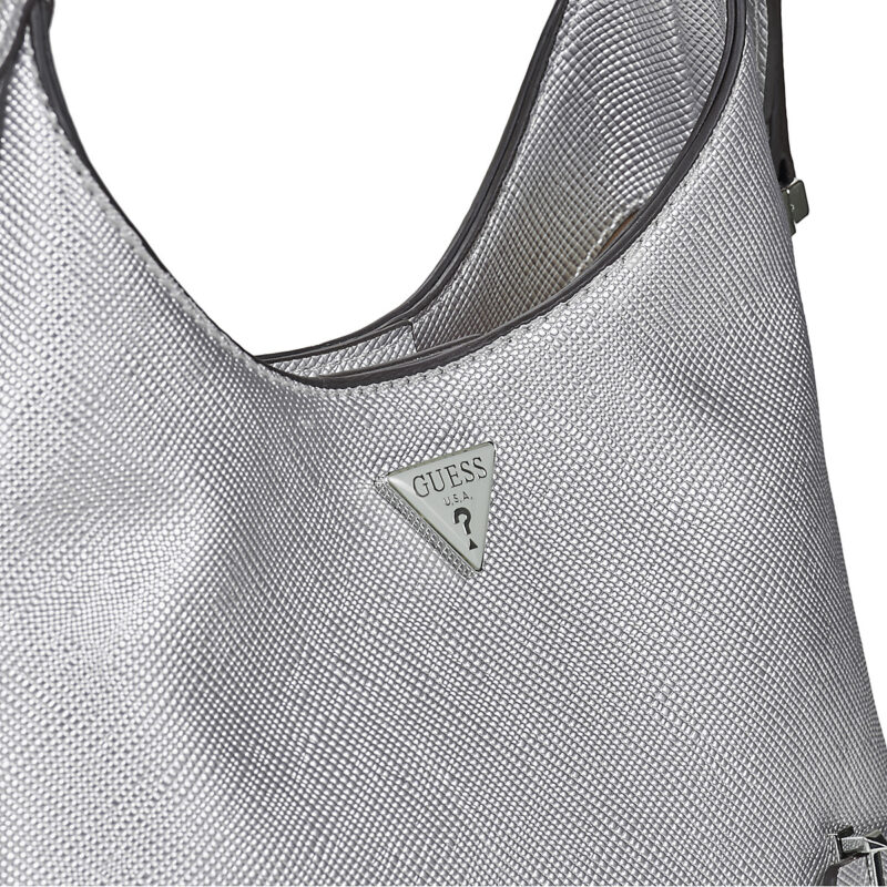Guess ROSALBA SMALL HOBO CROSSBODY Argento Borse a spalla Donna - 4