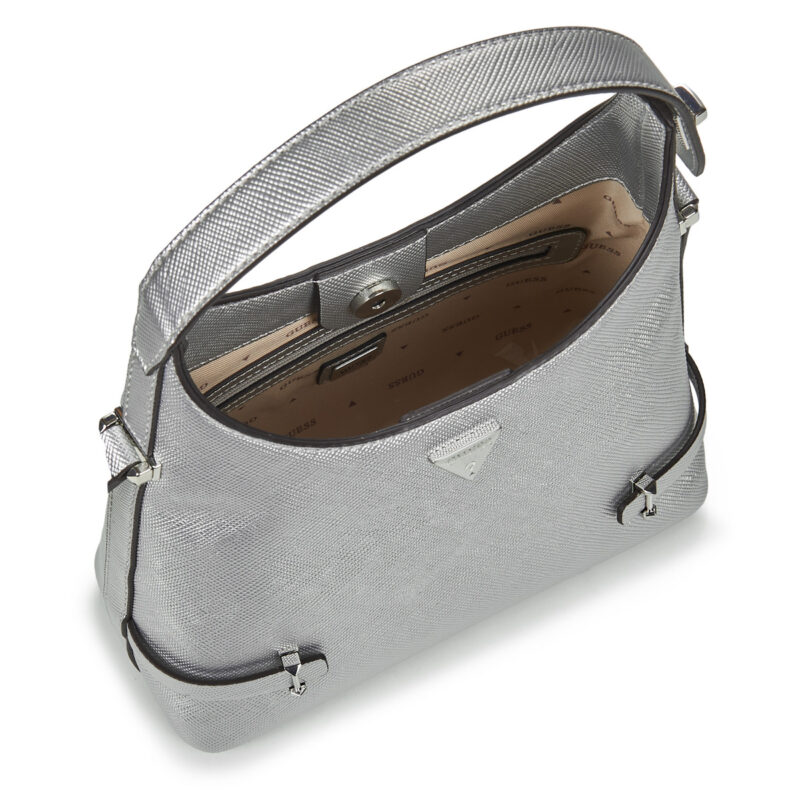 Guess ROSALBA SMALL HOBO CROSSBODY Argento Borse a spalla Donna - 5