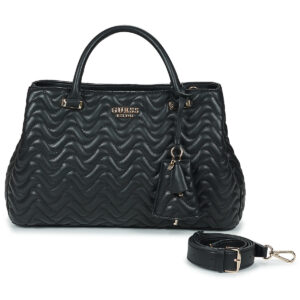 Donna Guess MELISANDRA LRG TRI COMP STCHL Nero Borsetta Donna