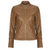 Giacca in pelle  Moony Mood  PUIRI  Marrone -   Giacche in pelle Donna