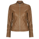 Giacca in pelle  Moony Mood  PUIRI  Marrone -   Giacche in pelle Donna - 1