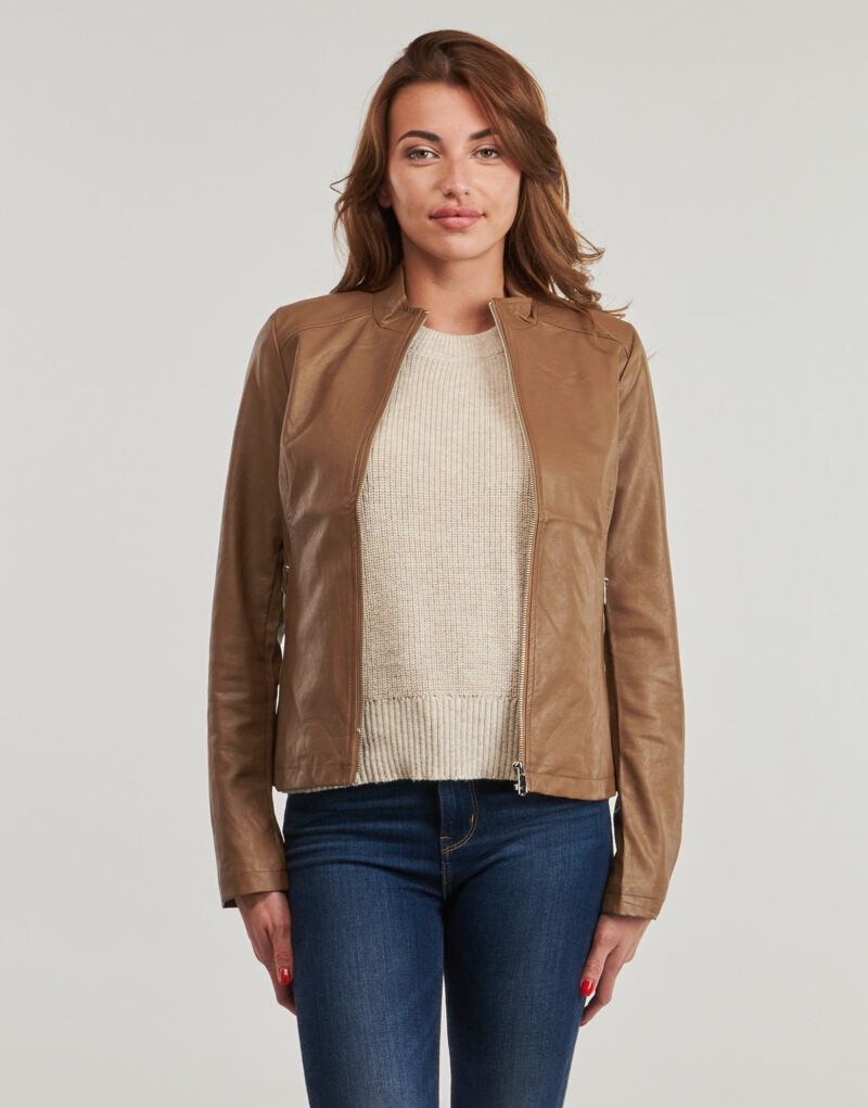 Giacca in pelle  Moony Mood  PUIRI  Marrone -   Giacche in pelle Donna - 2