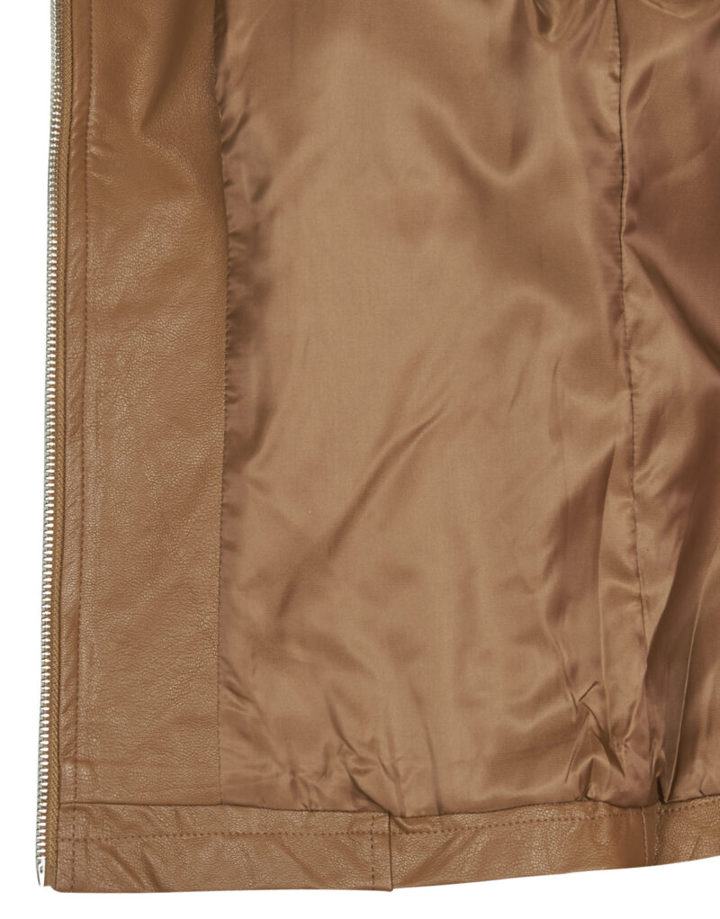 Giacca in pelle  Moony Mood  PUIRI  Marrone -   Giacche in pelle Donna - 6
