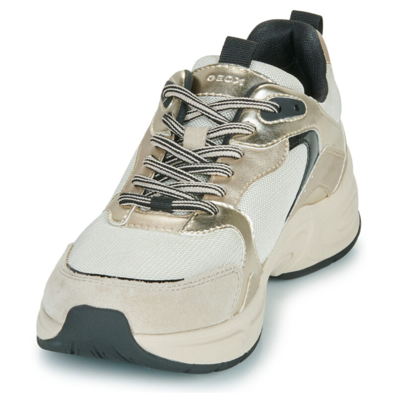 Geox D ZARVIA A Beige Damen-Sneaker, niedrig geschnitten - Gr&ouml;&szlig;e 3