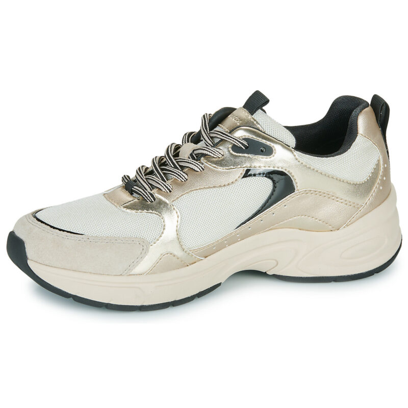 Geox D ZARVIA A Beige Damen-Sneaker, niedrig geschnitten - Gr&ouml;&szlig;e 4