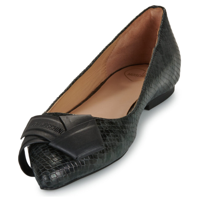Love Moschino PADDED BOW Nero Ballerine Donna - 3