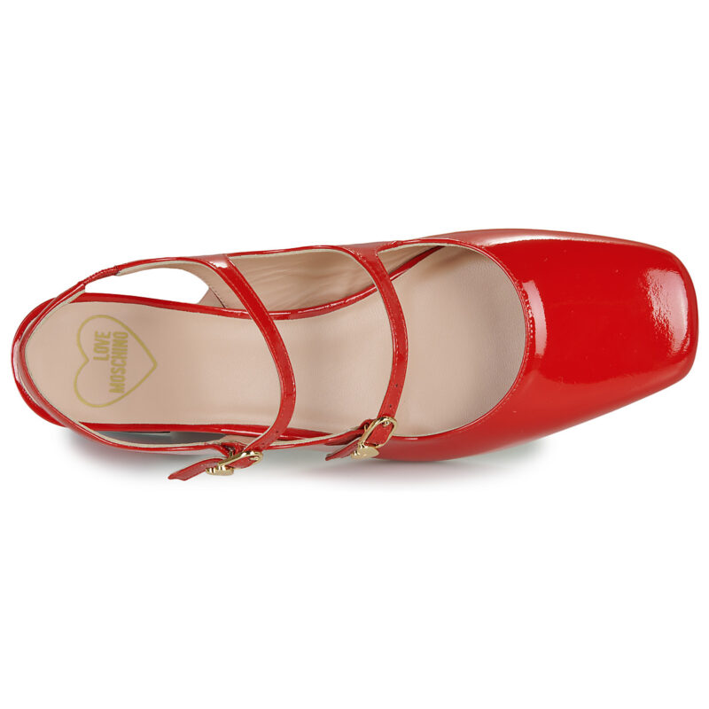 Love Moschino ESSENTIAL LOVE Rosso Ballerine Donna - 6