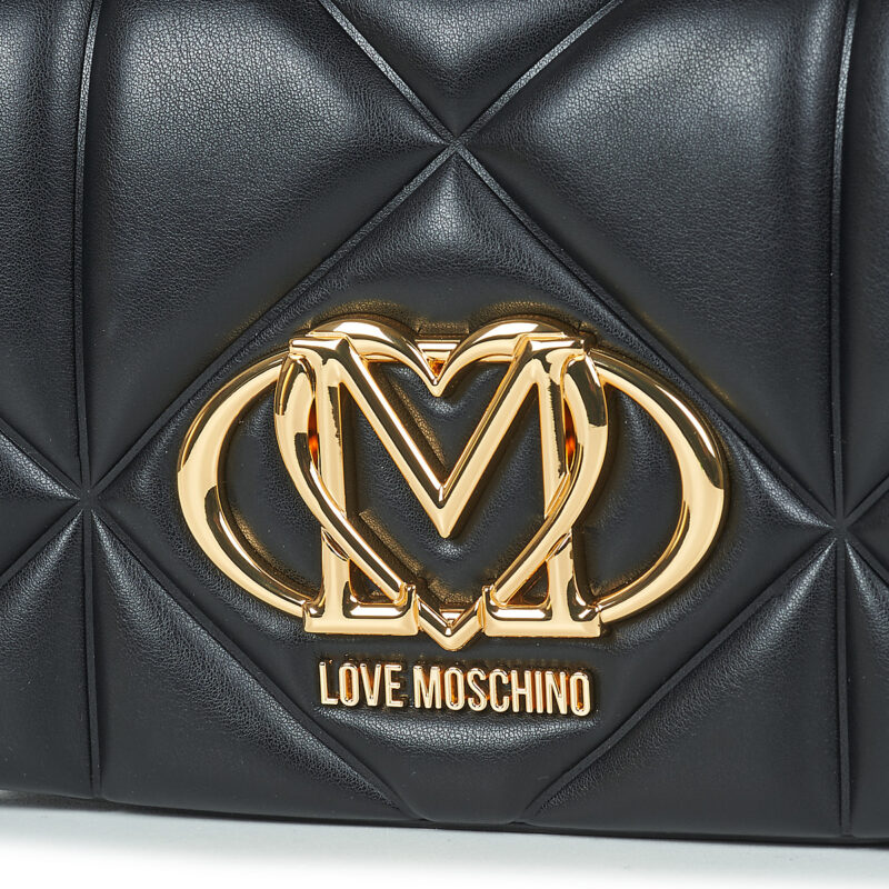 Love Moschino EMBOSSED QUILTED JC4043 Nero Borsa a tracolla Donna - 4