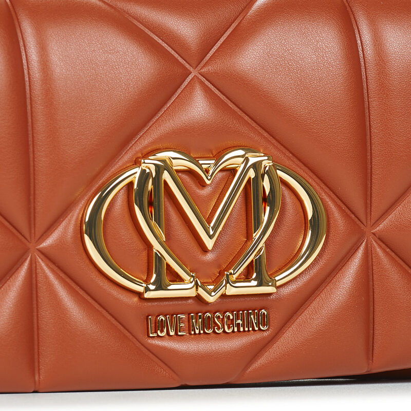 Love Moschino EMBOSSED QUILTED JC4043 Marrone Borsa a tracolla Donna - 4
