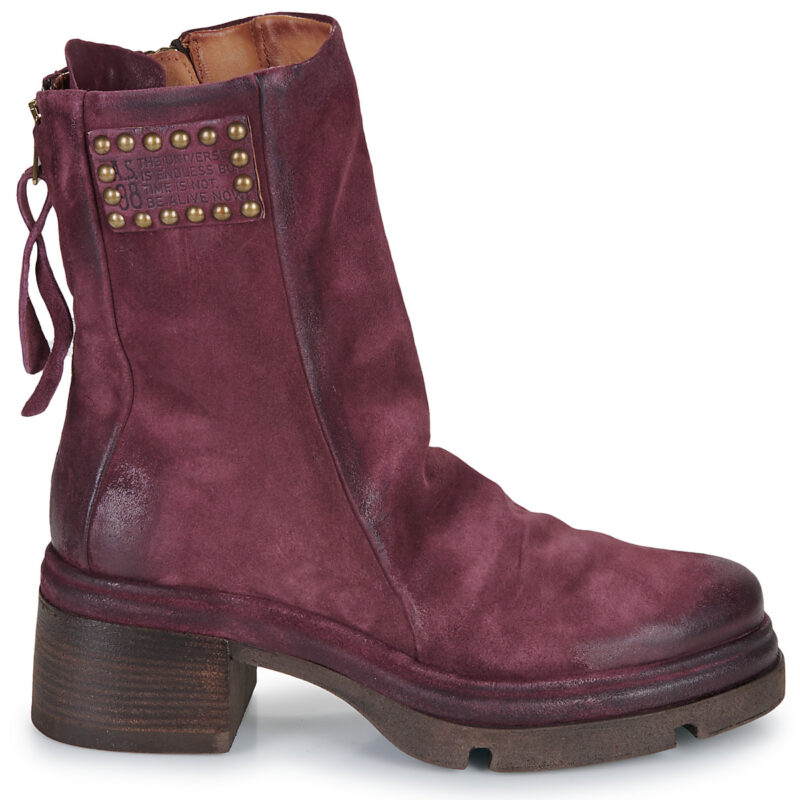 Airstep / AS98 EASY MID Rote Damen-Ankle-Boots - Gr&ouml;&szlig;e 2