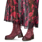 Airstep / AS98 EASY MID Rote Damen-Ankle-Boots - Gr&ouml;&szlig;e 8