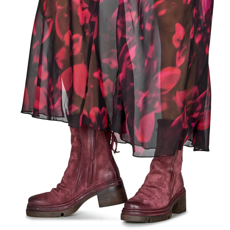 Airstep / AS98 EASY MID Rote Damen-Ankle-Boots - Gr&ouml;&szlig;e 8