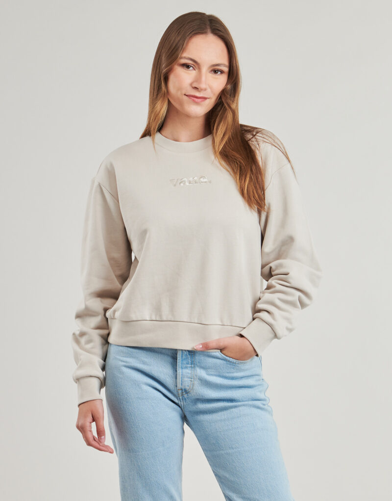 Sudaderas Vans W ESSENTIAL H-FT RLX CREW Beige Sudaderas Mujer - 2