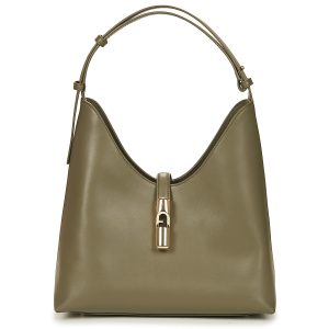 Borsa a spalla donna Furla  FURLA GOCCIA M HOBO  Verde Furla 8050597658254