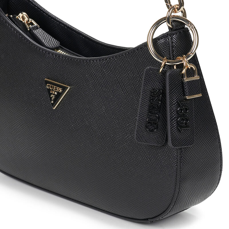 Guess NOELLE II TOP ZIP SHOULDER BAG Nero Borse a spalla Donna - 4