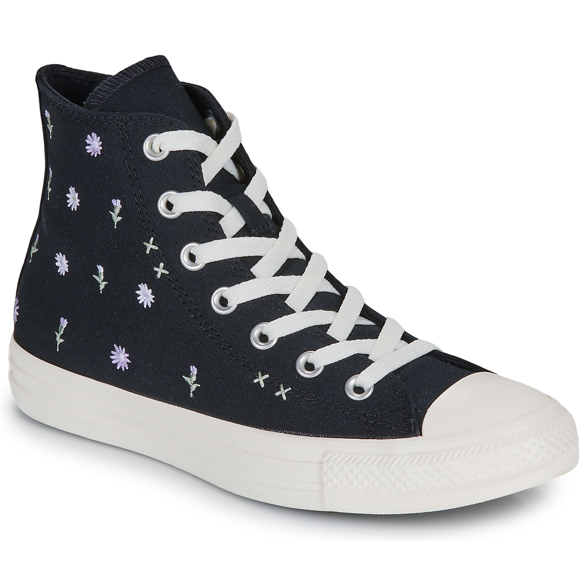 Sneakers alte    CHUCK TAYLOR ALL STAR EMBROIDERED FLOWERS  Nero