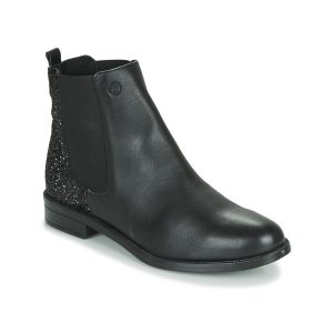 Stivaletti NIDOLE Betty London in pelle nera con tacco, ideali per outfit eleganti e casual. Comfort e stile per ogni occasione, perfetti da abbinare a jeans o abiti. Scopri i migliori stivaletti donna per la tua collezione!