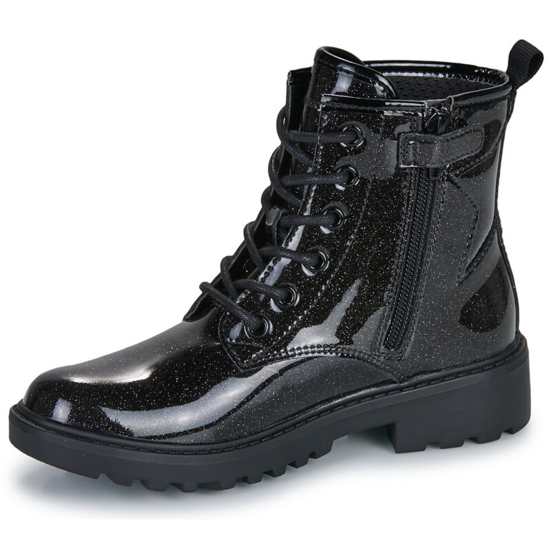 Geox J CASEY GIRL GLITTER Nero Boots Bambina - 4