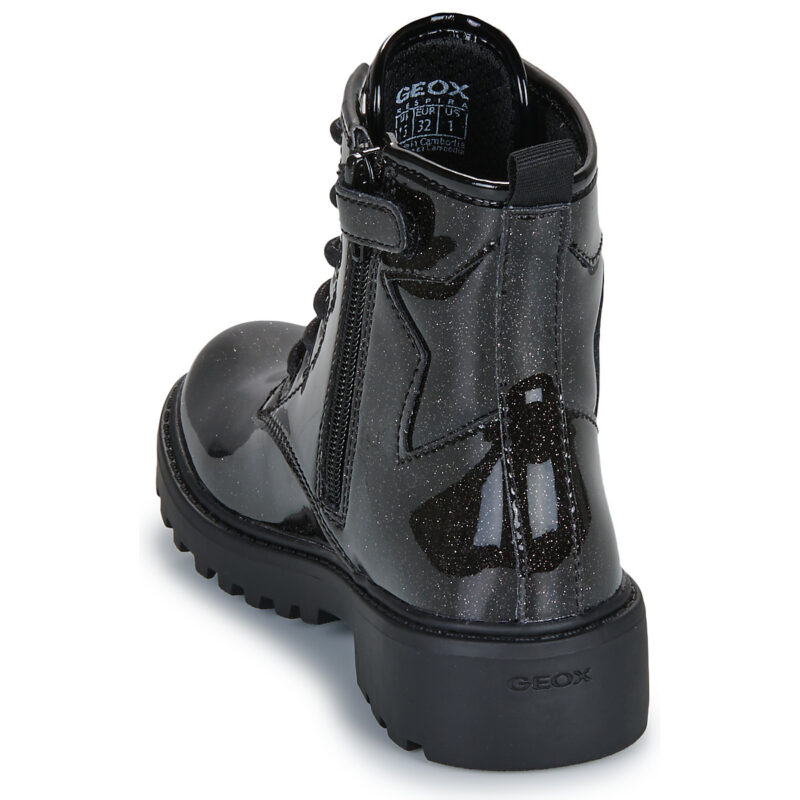 Geox J CASEY GIRL GLITTER Nero Boots Bambina - 5