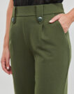 Pantaloni morbidi / Pantaloni alla zuava Only ONLSANIA BUTTON PANT JRS Kaki - Pantaloni morbidi / Pantaloni alla zuava Donna - 5