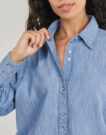 Camicia  Lee  BALLOON SLEEVE SHIRT  Blu -  Camicie Donna - 5