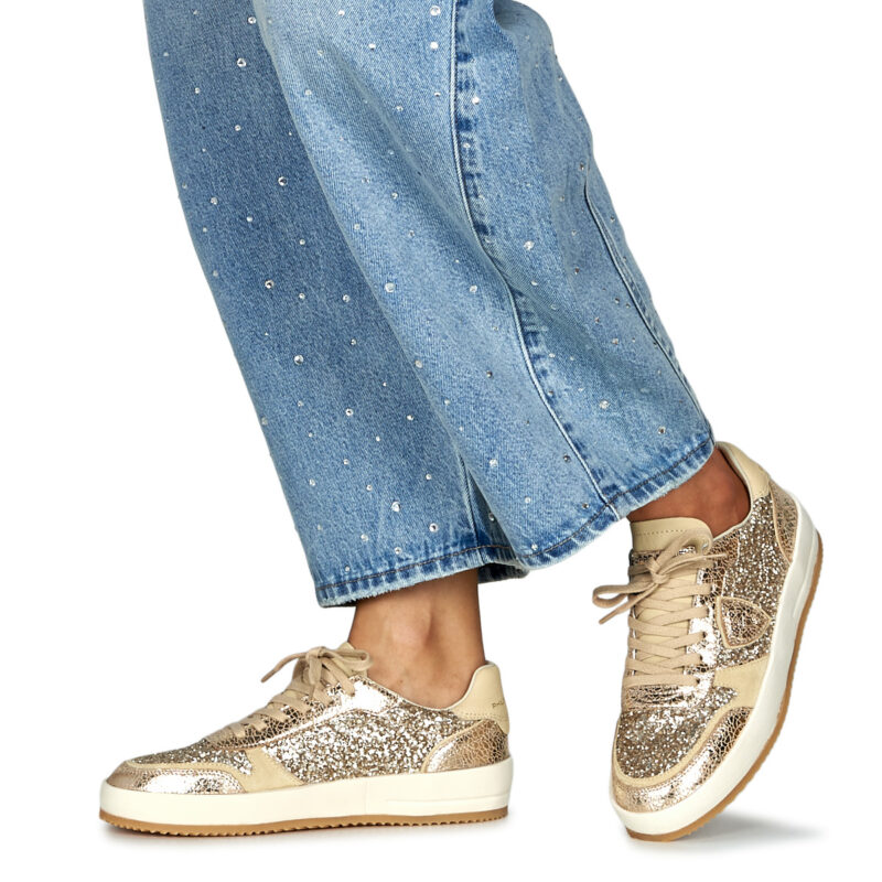 Philippe Model NICE LOW WOMAN Gold Low sneakers for women - 8
