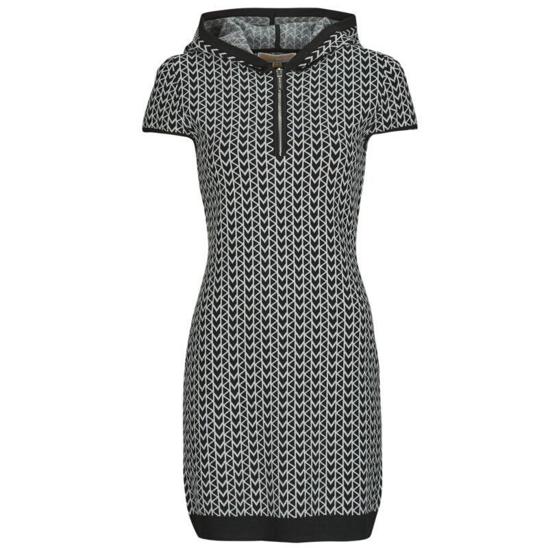 Short dress MICHAEL Michael Kors MK JACQ HOODED ZIP DRS Multicolor Women's Short Dresses - 1