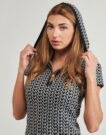 Short dress MICHAEL Michael Kors MK JACQ HOODED ZIP DRS Multicolor Women's Short Dresses - 5