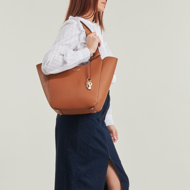 Guess CALISTA TOTE Marrone Borse Shopping Donna - 6