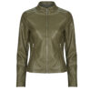 Giacca in pelle  Moony Mood  PUIRI  Kaki -   Giacche in pelle Donna
