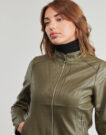 Giacca in pelle  Moony Mood  PUIRI  Kaki -   Giacche in pelle Donna - 5