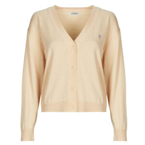 Gilet / Cardigan  Guess  GJ LS VN MINI TRIANGLE CARDI  Beige -  Gilet / Cardigan Donna