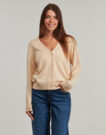 Gilet / Cardigan Guess GJ LS VN MINI TRIANGLE CARDI Beige Gilet / Cardigan Donna - 2