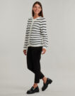Gilet/cardigan blanc &agrave; col rond Vila VIDALO pour femme - Taille 3