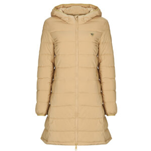 Piumino  Guess  NEW ALETA LONG PUFFER JACKET  Beige -   Piumini Donna
