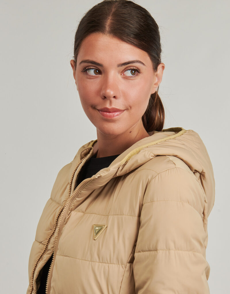 Doudoune Guess NEW ALETA LONG PUFFER JACKET Beige Piumini Donna - 5