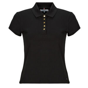 Polo  Tommy Hilfiger  GOLD BUTTON SLIM SS POLO  Nero -  Polo Donna