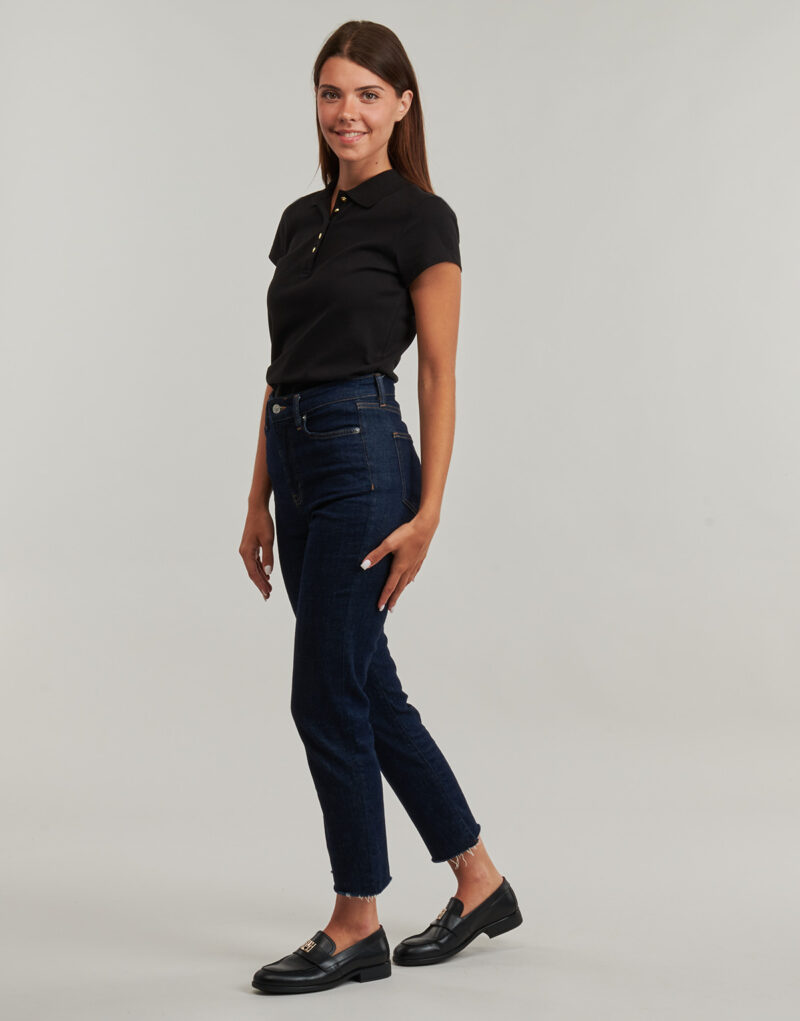 Polo Tommy Hilfiger GOLD BUTTON SLIM SS POLO Nero Polo Donna - 3