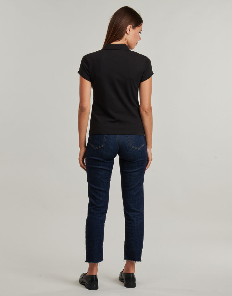 Polo Tommy Hilfiger GOLD BUTTON SLIM SS POLO Nero Polo Donna - 4