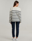 T-shirts a maniche lunghe Tommy Hilfiger LWK GOLD BUTTON BOAT-NK LS TEE Bianco T-shirts a maniche lunghe Donna - 4