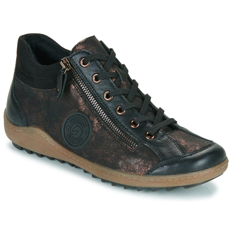 Remonte  R1477-90  Nero -  Sneakers alte Donna - 1