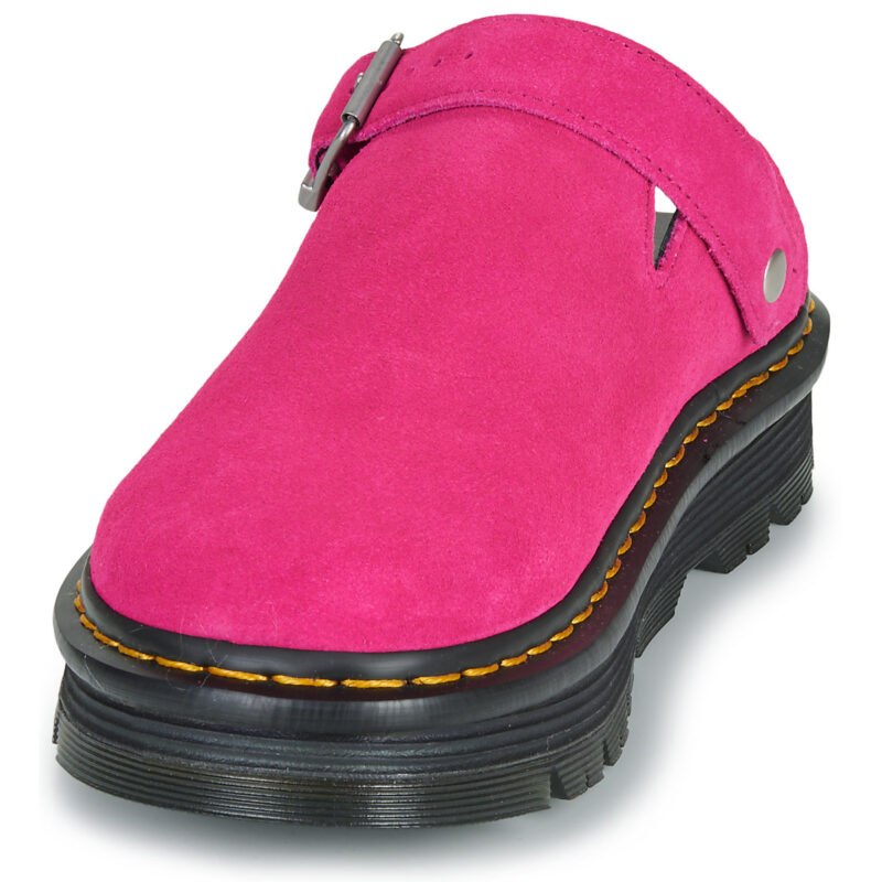 Dr. Martens Mule ZebZag Mule Fuchsia Pantoufles roses EH en daim pour femmes - Taille 3