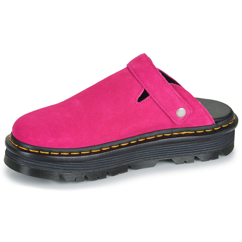 Dr. Martens Mule ZebZag Mule Fuchsia Pantoufles roses EH en daim pour femmes - Taille 4