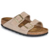 BIRKENSTOCK Arizona Beige Suede / Sandcastle / Stretta -  Ciabatta Donna