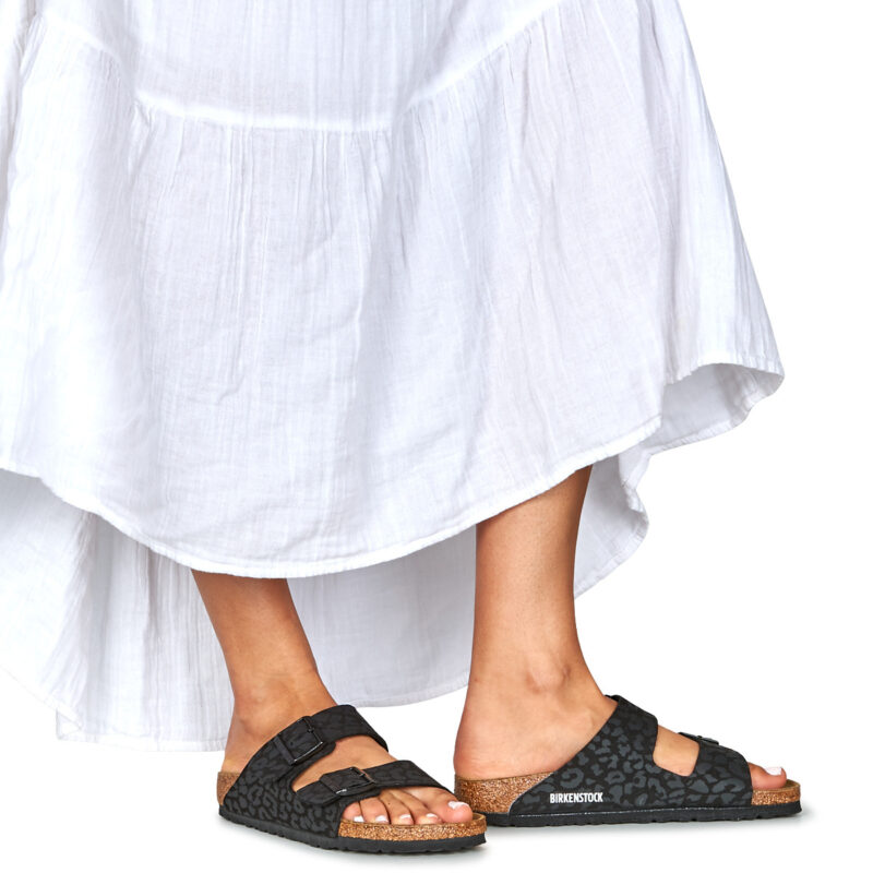 Birkenstock Arizona Leo / Negro / Pantufla estrecha negra para mujer - 8