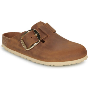 BIRKENSTOCK Boston Big Buckle Marrone / Pelle / Huilé / Cognac / Stretta Marrone Zoccoli Donna