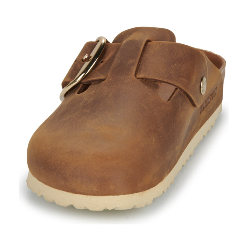 BIRKENSTOCK Boston Big Buckle Marrone / Pelle / Huilé / Cognac / Stretta / Regular Marrone Zoccoli Donna - 3
