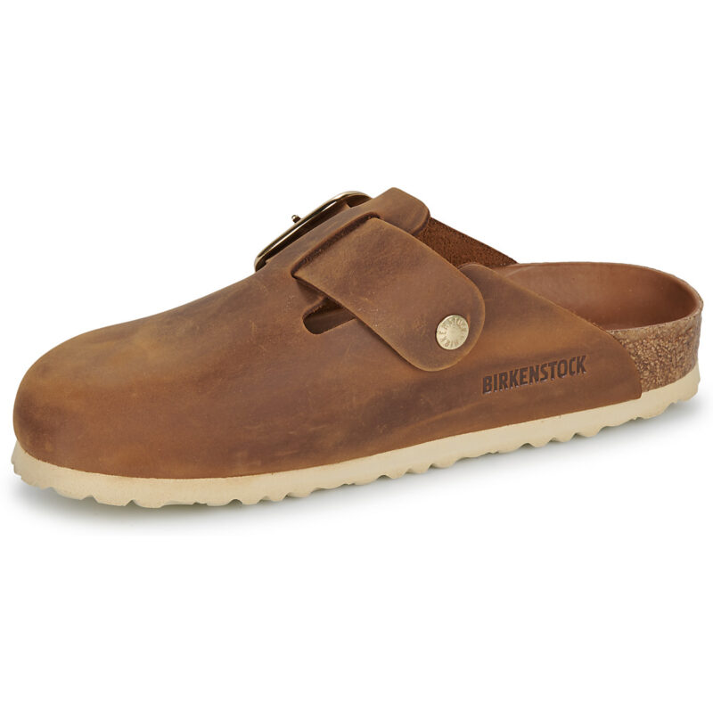 BIRKENSTOCK Boston Big Buckle Marrone / Pelle / Huilé / Cognac / Stretta / Regular Marrone Zoccoli Donna - 4
