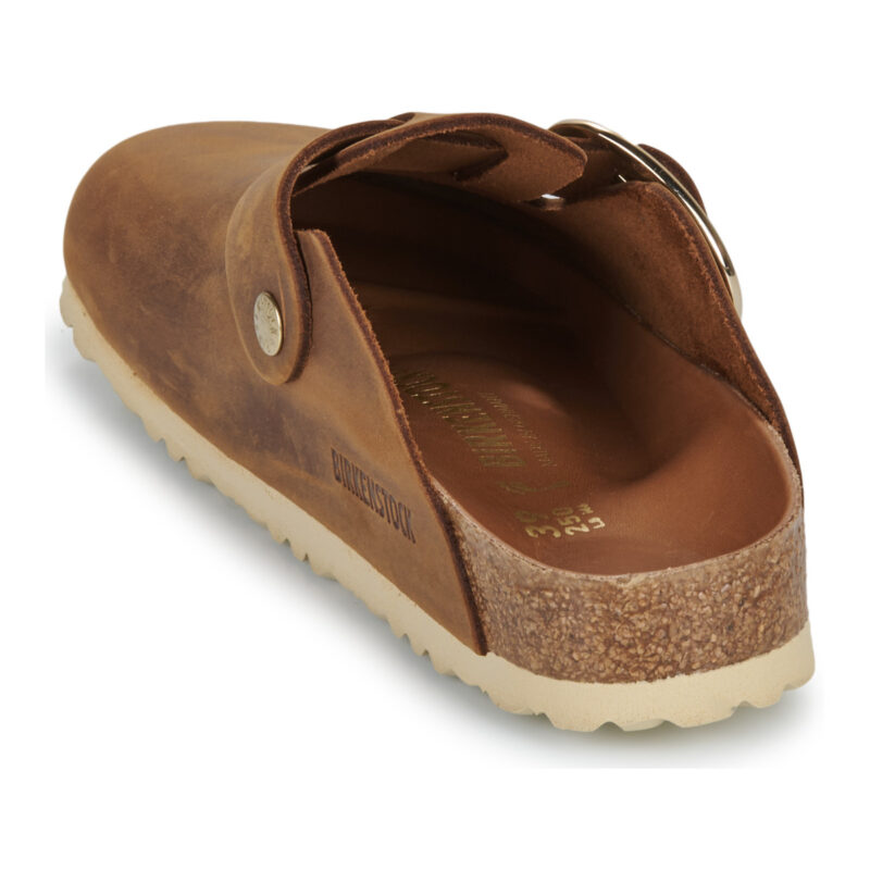 BIRKENSTOCK Boston Big Buckle Marrone / Pelle / Huilé / Cognac / Stretta / Regular Marrone Zoccoli Donna - 5