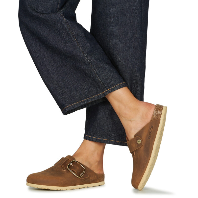 BIRKENSTOCK Boston Big Buckle Marrone / Pelle / Huilé / Cognac / Stretta / Regular Marrone Zoccoli Donna - 8